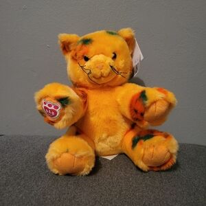 Build A Bear Pumpkin Kitty Orange Halloween Plush Vault Collection 2024